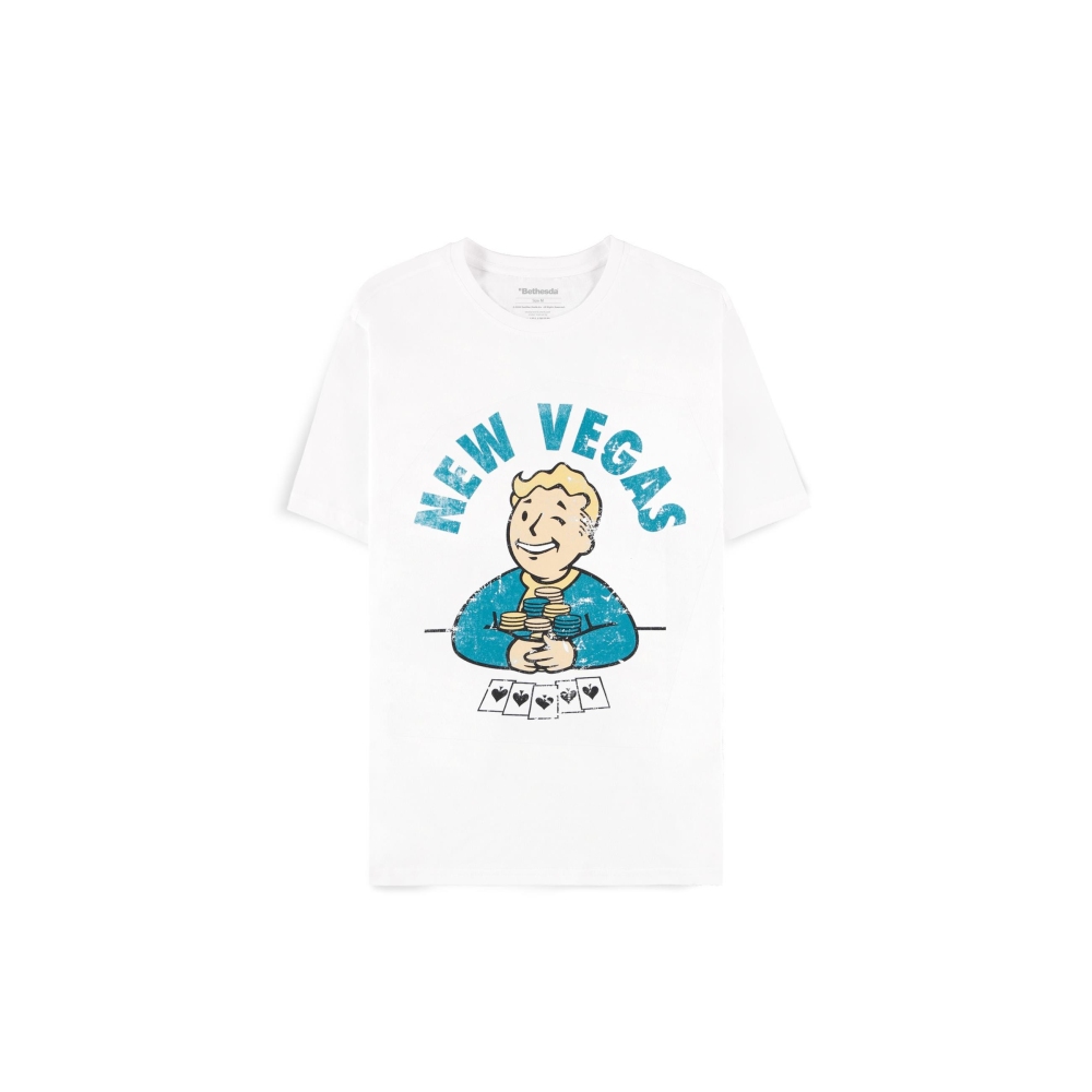 Fallout - Fallout 4 - New Vegas Card Shark Heren T-shirt - Wit